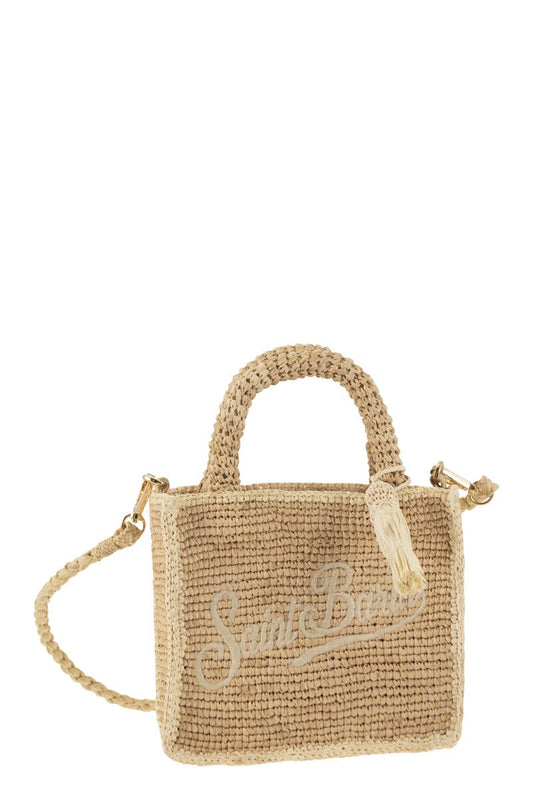 VANITY - Mini raffia bag with embroidery