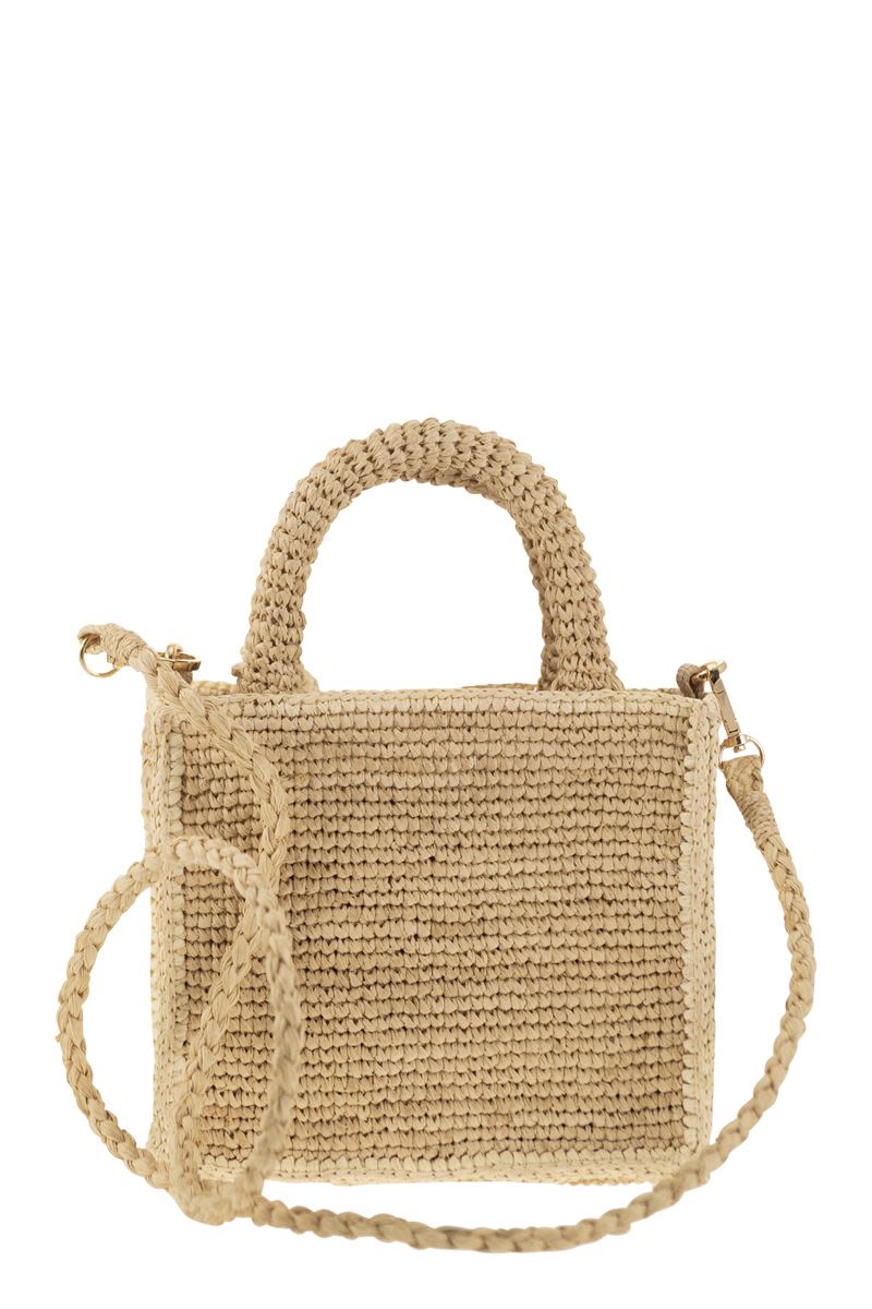 VANITY - Mini raffia bag with embroidery