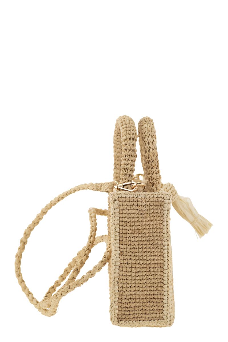 VANITY - Mini raffia bag with embroidery