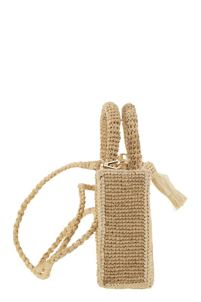 VANITY - Mini raffia bag with embroidery