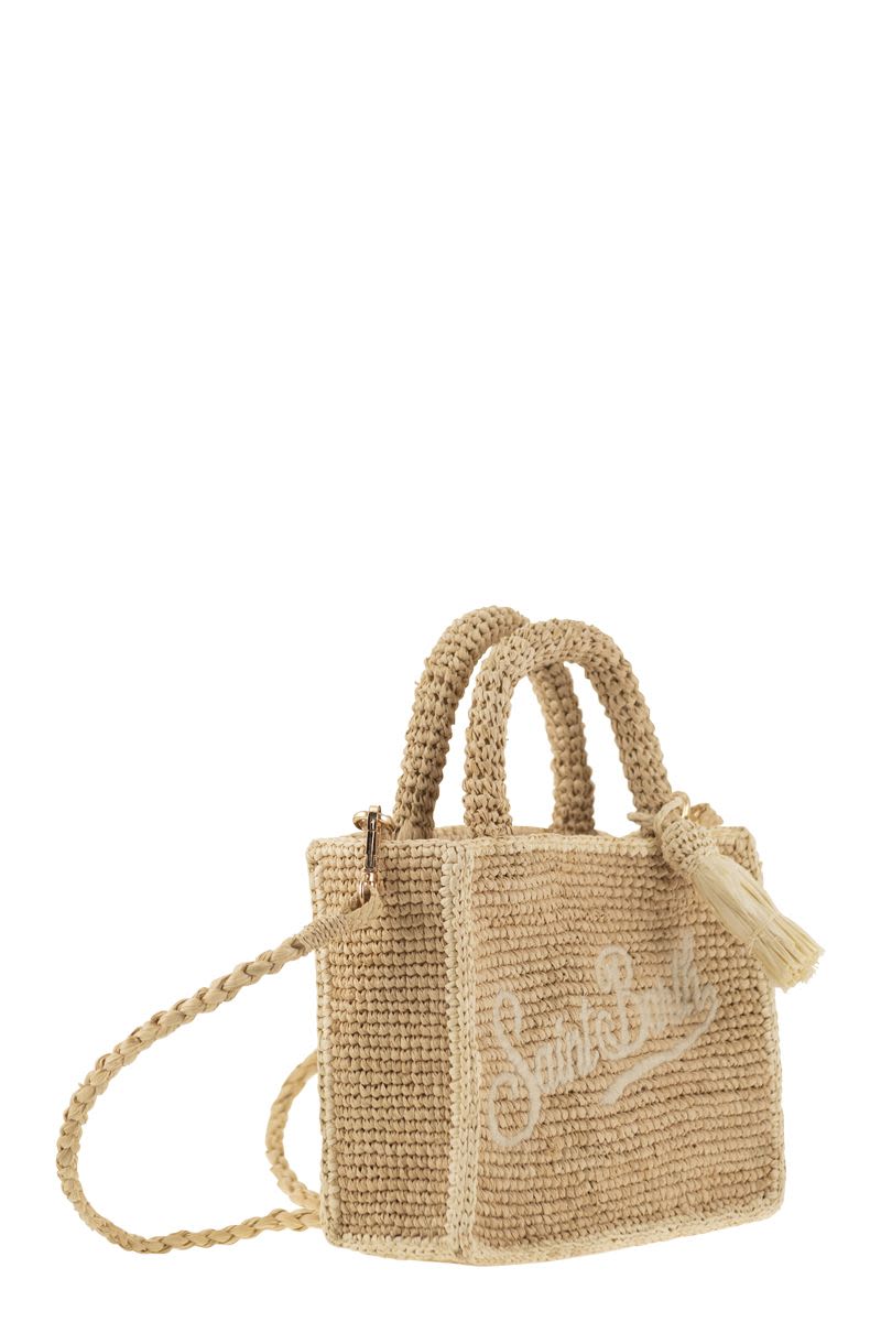 VANITY - Mini raffia bag with embroidery