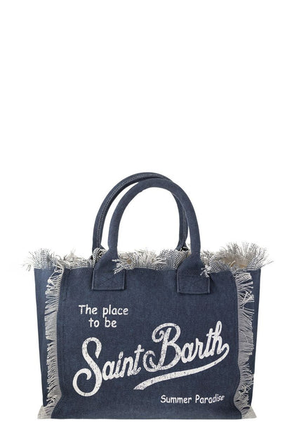 VANITY - Denim canvas handbag