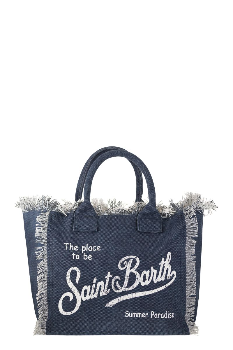 VANITY - Denim canvas handbag