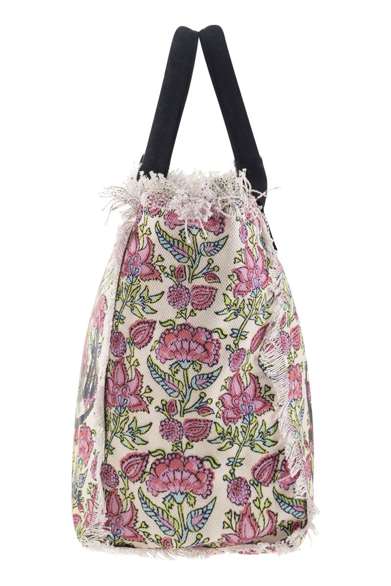 VANITY - Canvas bag with floral print