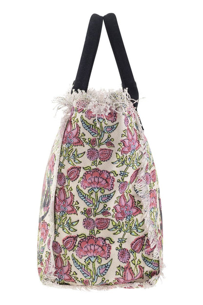 VANITY - Canvas bag with floral print