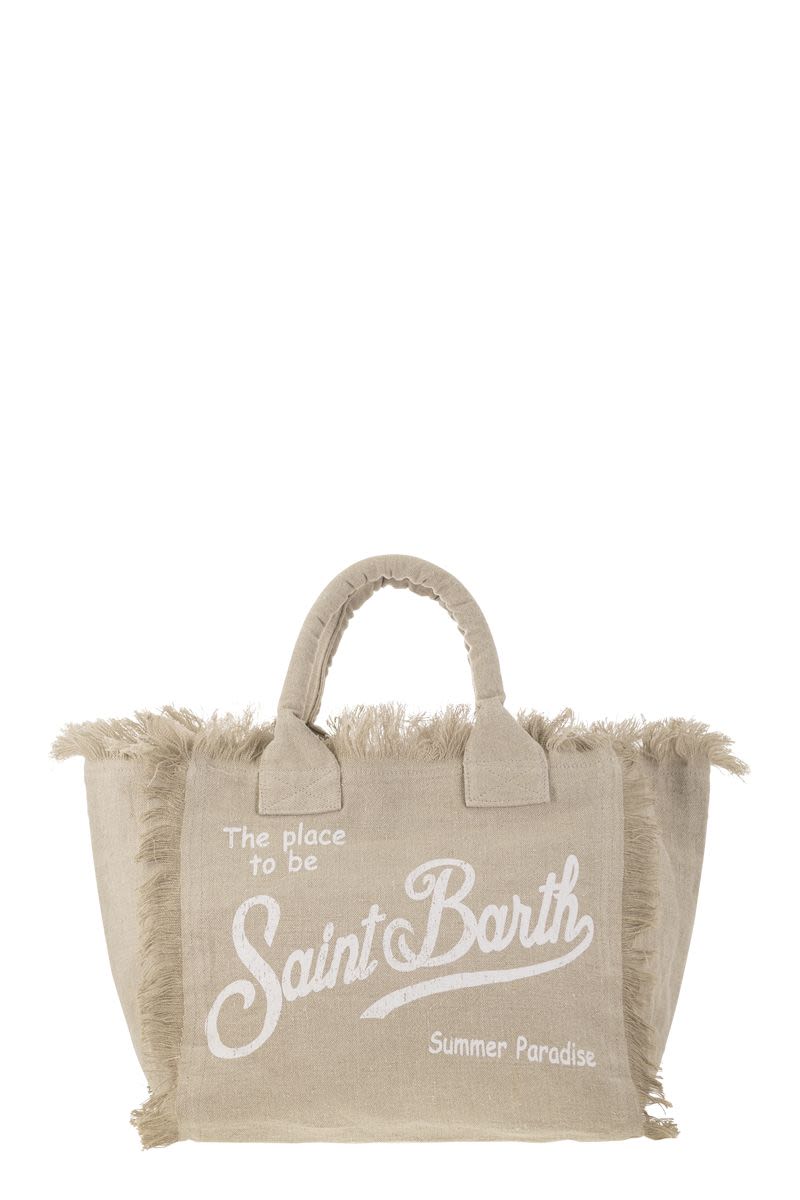 VANITY - Linen tote bag with embroidery