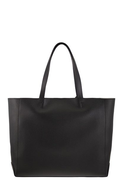 Leather shopping bag