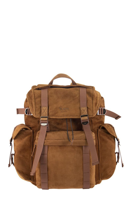 Medium Suede Backpack