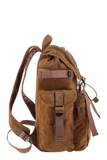 Medium Suede Backpack