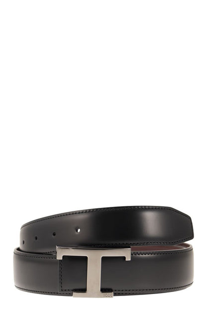 T Timeless reversible leather belt