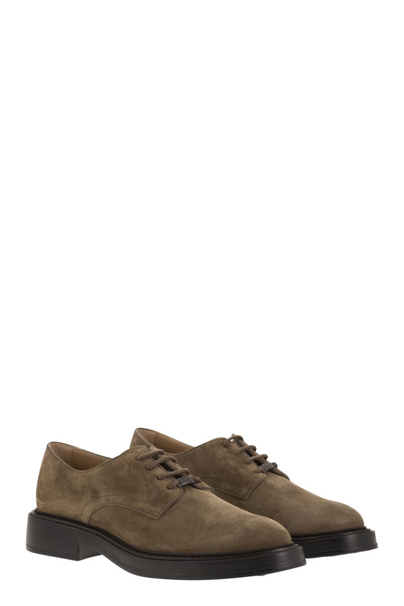 Suede lace-up