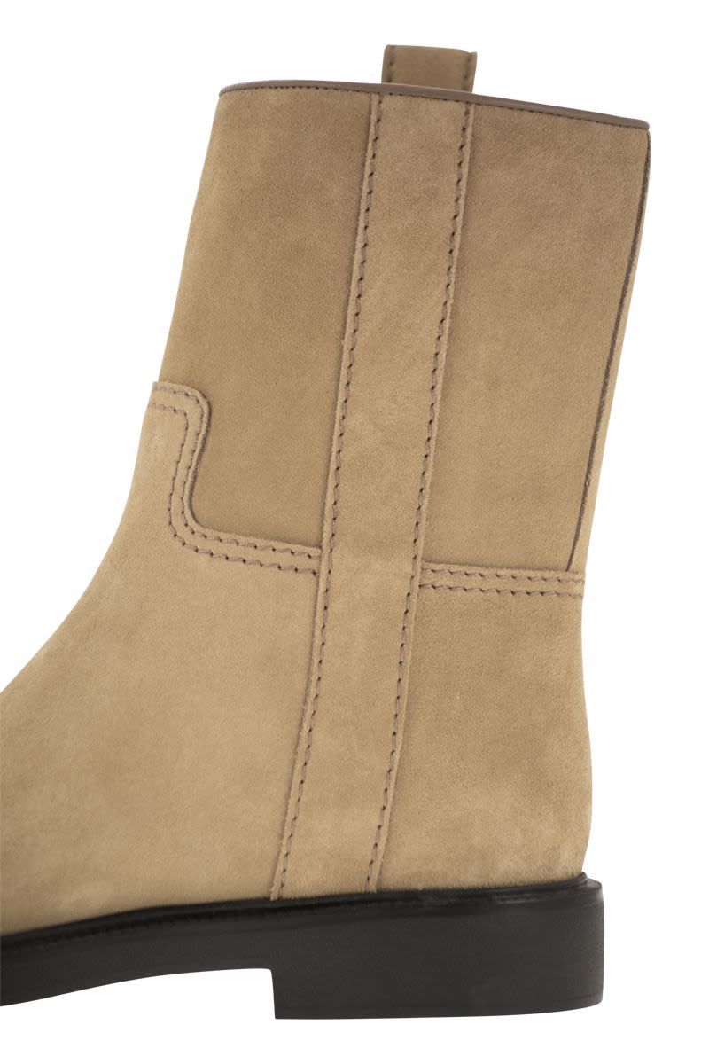 Suede ankle boot