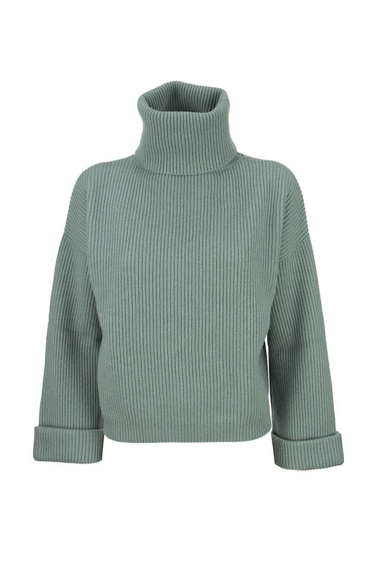 Cashmere turtleneck sweater with monile - VOGUERINI