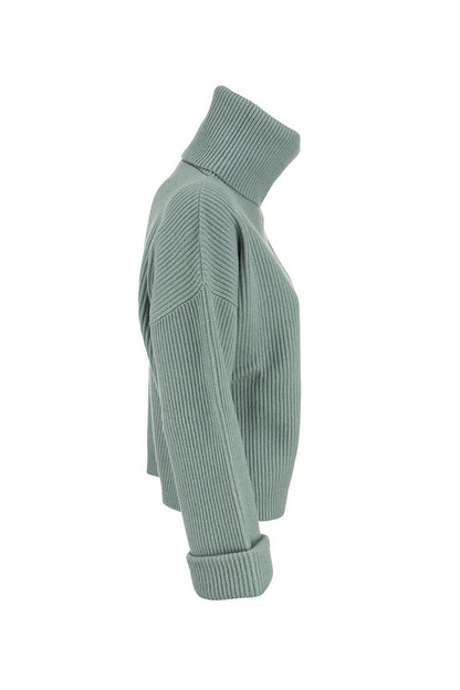 Cashmere turtleneck sweater with monile - VOGUERINI