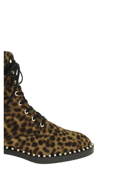 SONDRA CLASSIC - Cheetah leather ankle boot - VOGUERINI