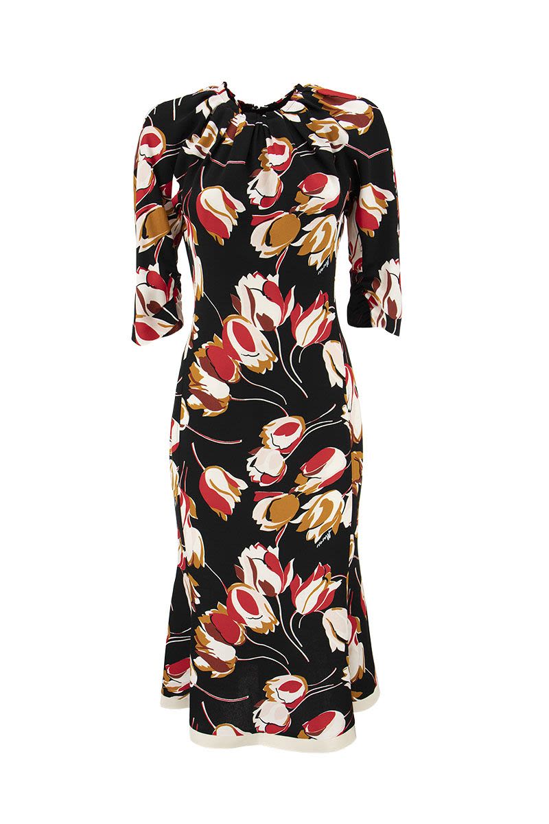 Flower patterned dress - VOGUERINI