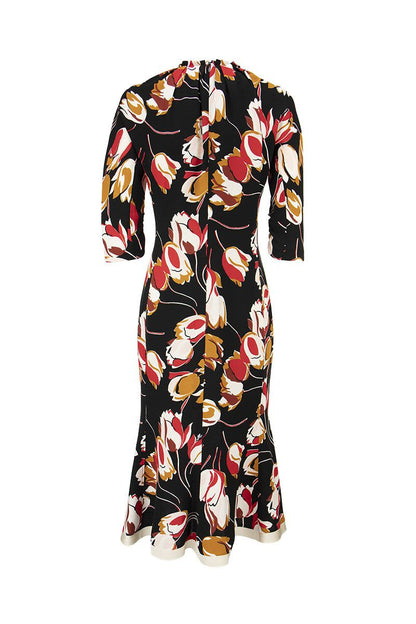 Flower patterned dress - VOGUERINI