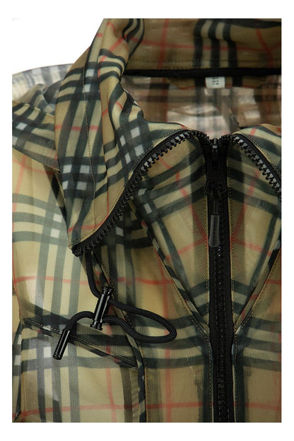 COWBIT - Vintage Check mesh Trench - VOGUERINI