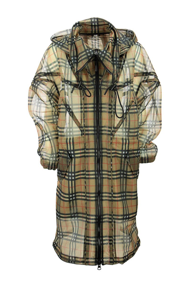 COWBIT - Vintage Check mesh Trench - VOGUERINI