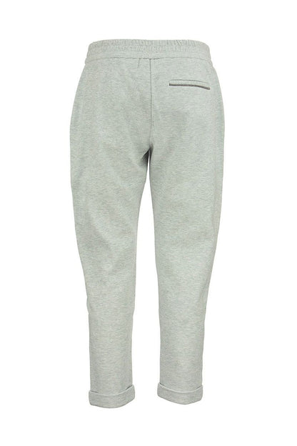 Lightweight stretch cotton fleece trousers with piece of furniture - VOGUERINI