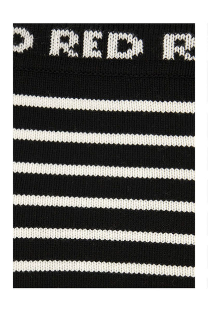 Striped wool blend knitted mini skirt - VOGUERINI