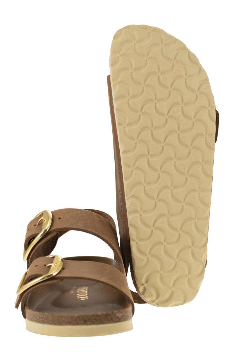 MILANO BIG BUCKLE - Oiled leather sandal - VOGUERINI