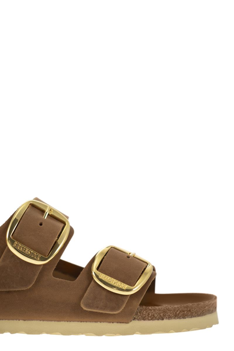 MILANO BIG BUCKLE - Oiled leather sandal - VOGUERINI