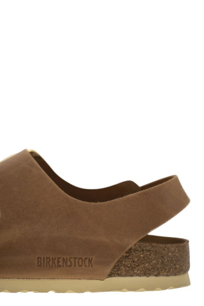 MILANO BIG BUCKLE - Oiled leather sandal - VOGUERINI