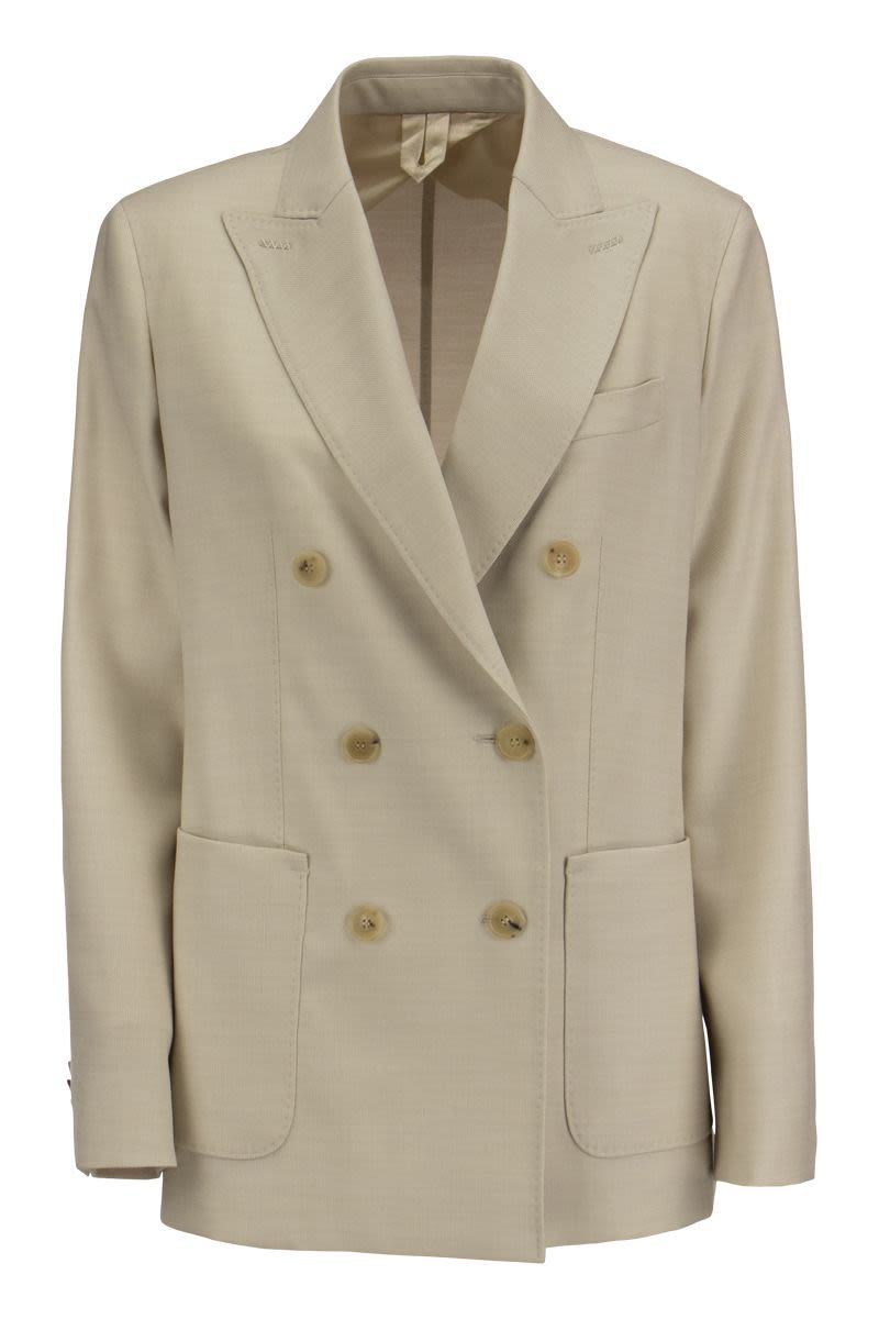 BONN - Wool and Silk Blazer - VOGUERINI