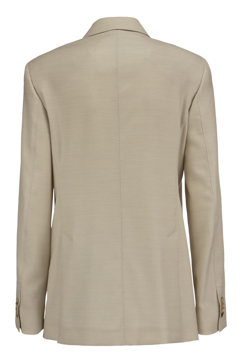 BONN - Wool and Silk Blazer - VOGUERINI