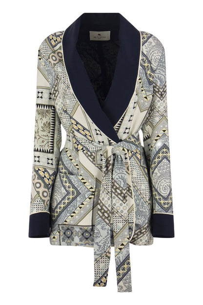 Silk dressing gown jacket - VOGUERINI