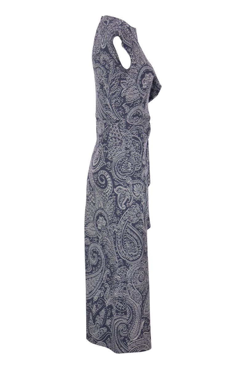 Pailsey viscose long dress - VOGUERINI