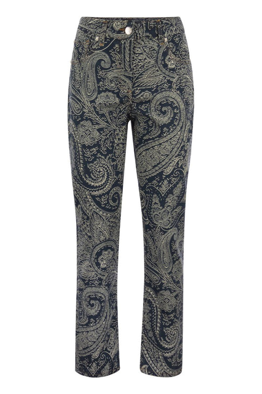 Pailsey-patterned jeans - VOGUERINI