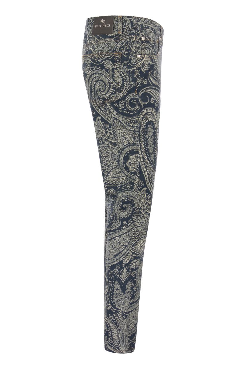 Pailsey-patterned jeans - VOGUERINI