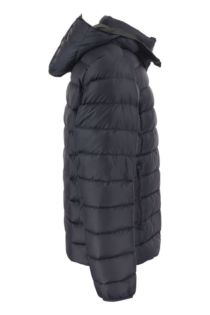 E-CONCRETE - Down jacket with detachable hood - VOGUERINI