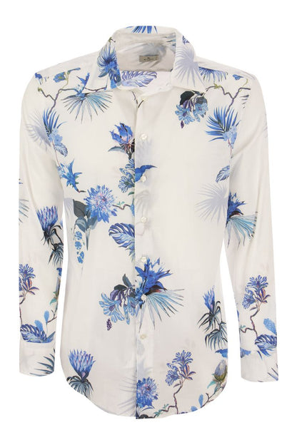 Shirt with floral print - VOGUERINI
