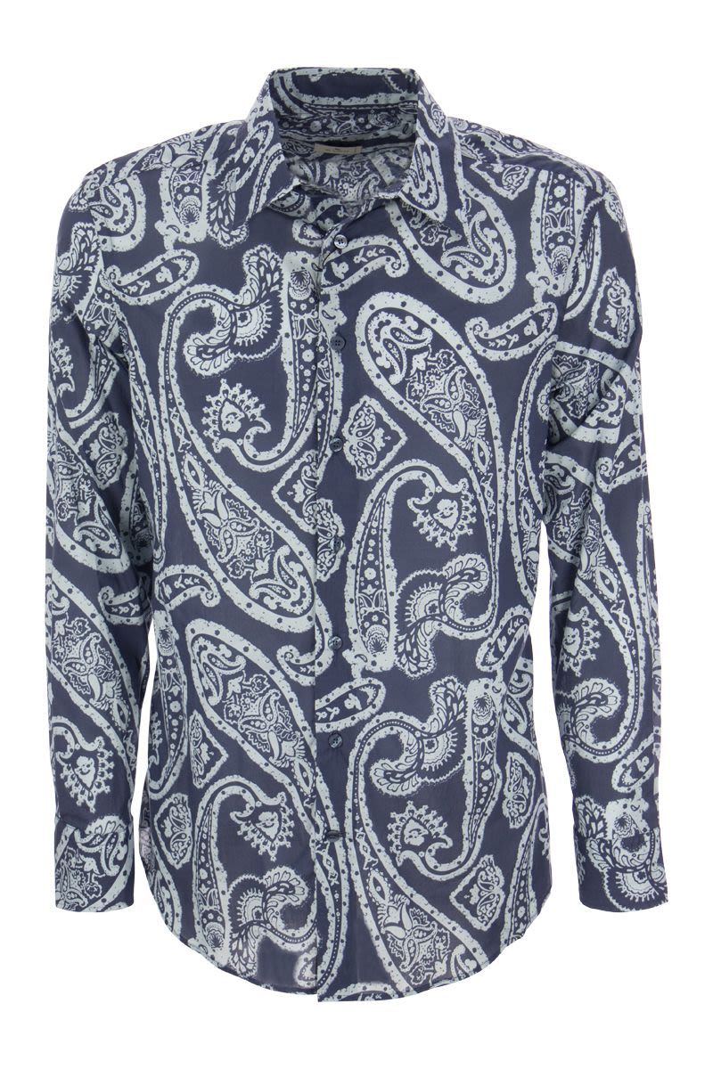 Slim fit shirt with Paisley pattern - VOGUERINI