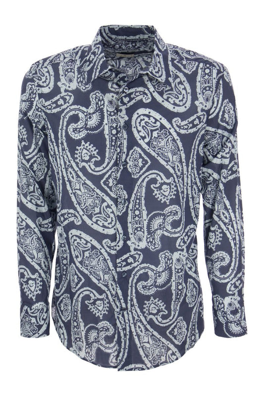 Slim fit shirt with Paisley pattern - VOGUERINI