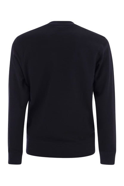 Cotton crewneck sweatshirt with logo - VOGUERINI