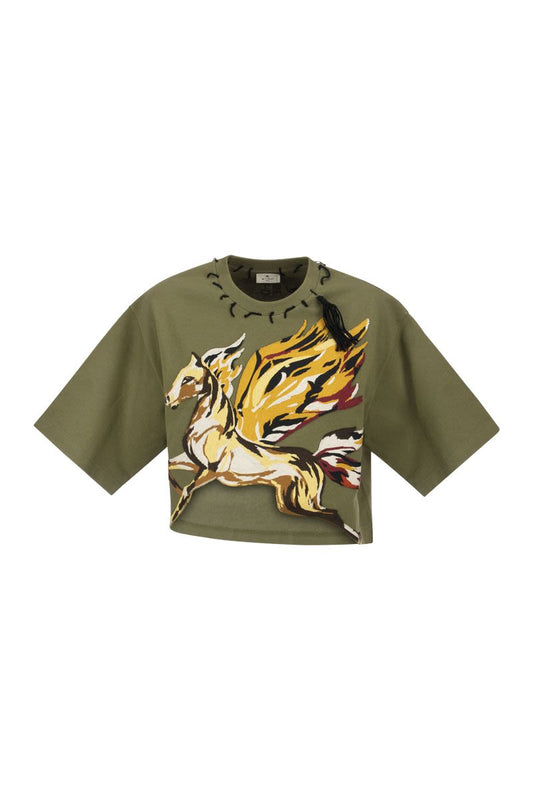 Pegasus T-Shirt and Etro Cube Logo - VOGUERINI