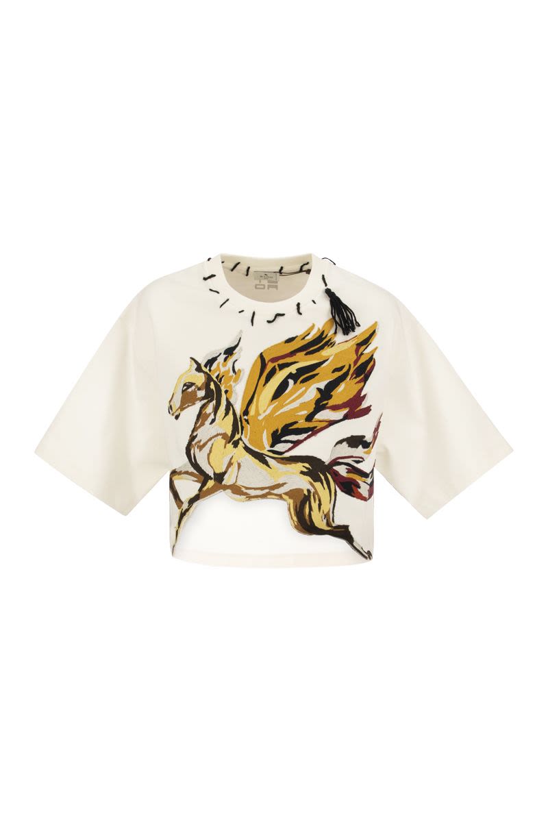 Pegasus T-Shirt and Etro Cube Logo - VOGUERINI