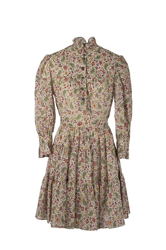 Short cotton floral Paisley dress - VOGUERINI