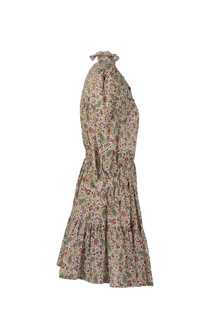 Short cotton floral Paisley dress - VOGUERINI