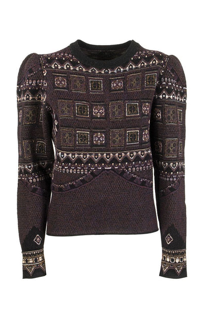 Bale Patchwork pattern Jacquard jumper - VOGUERINI