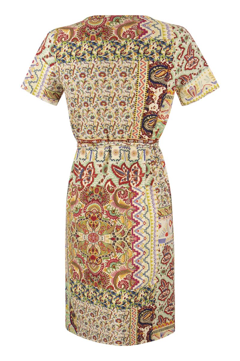 Jersey dress with Patchwork print - VOGUERINI