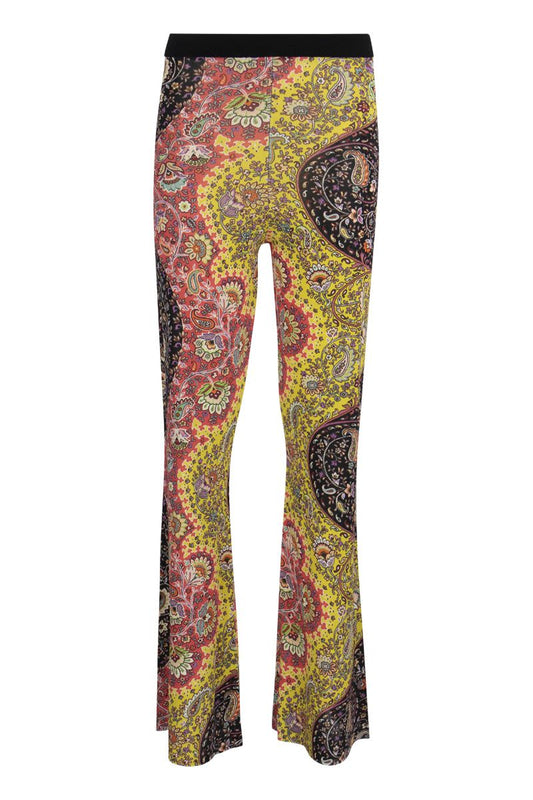 Trousers with sinuous paisley pattern - VOGUERINI