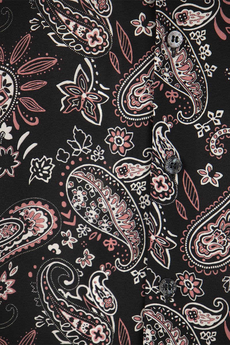 Paisley Print Silk Shirt - VOGUERINI