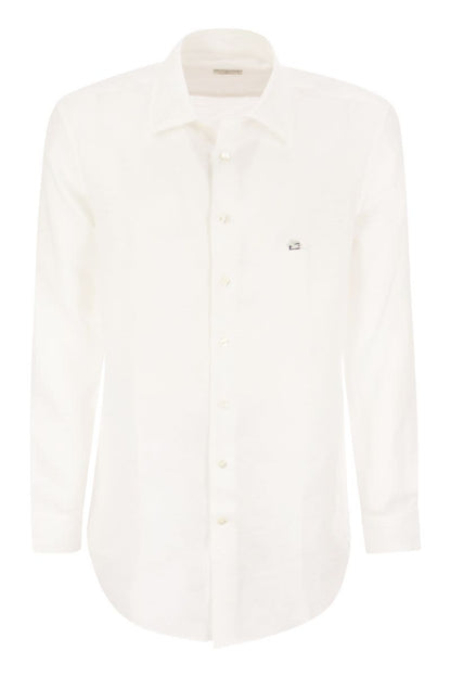 Linen shirt with logo - VOGUERINI