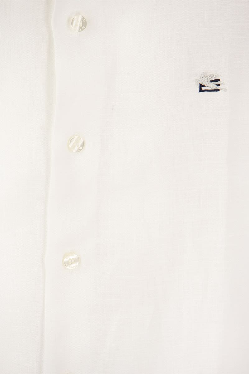 Linen shirt with logo - VOGUERINI