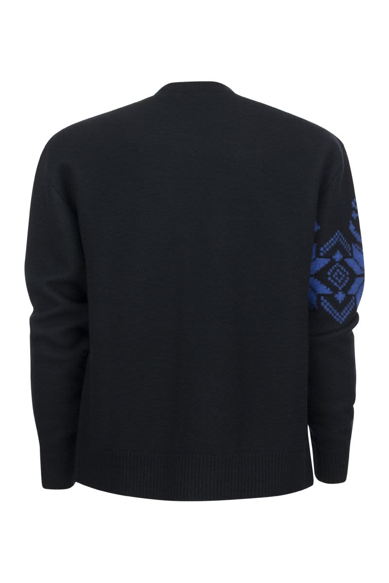 Inlaid Jacquard jumper - VOGUERINI